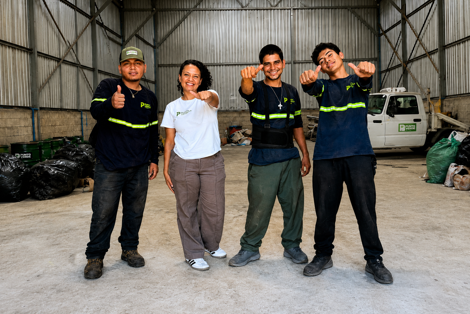 Equipo de Parque Industrial Verde en planta